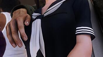 Koharu Gets Bent Over In Train!