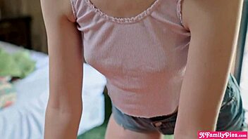 Scared teen 18+ stepsisters PRANKED hard by stepbro on HALLOWEEN night