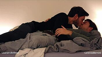 Homemade video of a bisexual guy getting a blowjob and anal sex