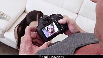 stepdaddy pays stepdaughter to go topless 😏