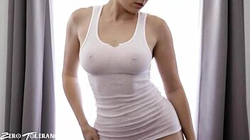 All natural busty babe oiled, um, fucked hard