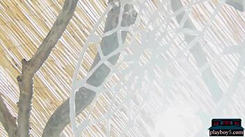 curvy blonde teen jazlyn ray posing with big natural tits