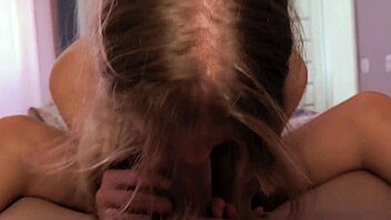 Stepsister sneaks under covers for surprise blowjob