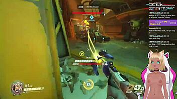 Lewdneko gets spanked while playing Overwatch!