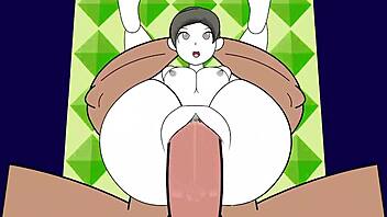 checking out the ppppu lineup in this anime hentai scene