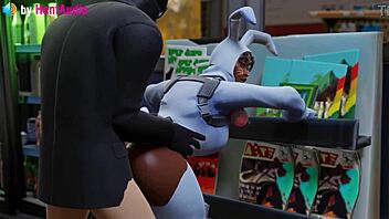 Henchman fucks bunny brawler vagina in standing doggystyle Fortnite 3D animation.