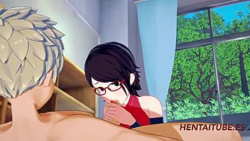 Japanese schoolgirls in steamy 3D hentai with big tits