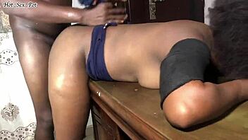 Boss gets creampied in office with my monster cock pounding pussy