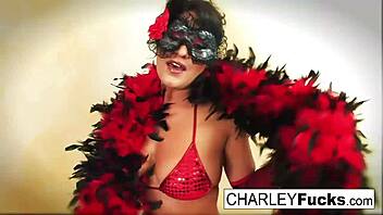 charley chase wears some sexy lingerie and stockings