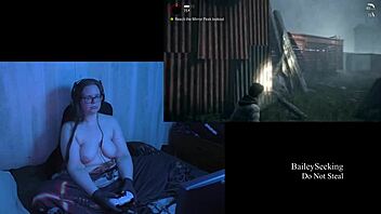 Naked Alan Wake Playthrough Part 5 with Big Tits Focus