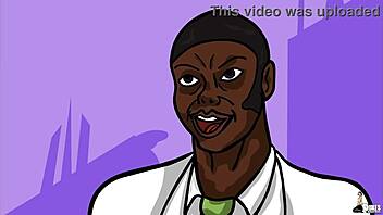 slutty stripper rips clothes and fucks lawyer in anime hentai cartoon