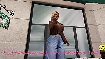 big tit asian muslim woman gets fucked by black security guard in second life