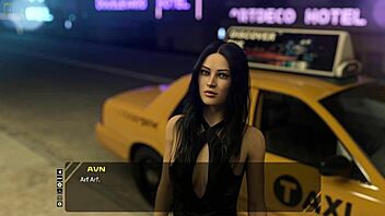 Stunning long haired brunette discusses old days in taboo hentai 3d game