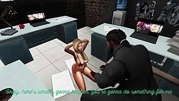 big tit asian muslim woman gets fucked by black security guard in second life