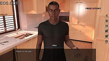 dreams of desire - alex can't stop watching landlady's nude yoga moves