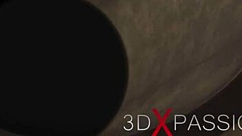 Strap-on slams horny blonde lesbian slut in tight restraints!