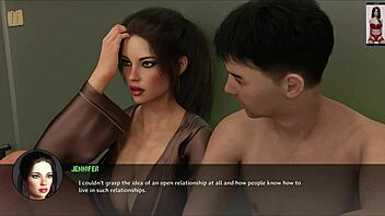 Reunion 80 Hints at Brunette's Big Tits in Playful Game.