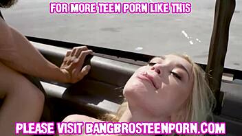 hot teen with natural tits gets fucked hard by brunette