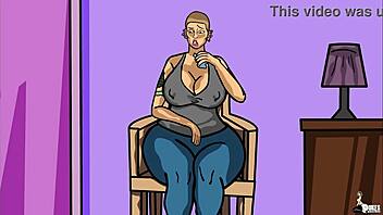 slutty stripper rips clothes and fucks lawyer in anime hentai cartoon