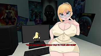 The curvy blonde bitch dominates with her big tits and gets a creampie