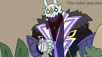 Furry gay characters engage in sex