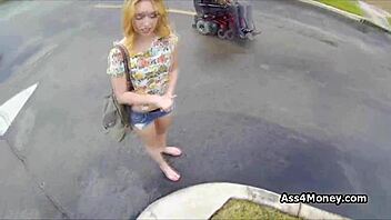 Perky Blonde Amateur Earns Cash with POV Blowjob