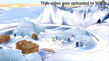 Animated game with four elements and hot scenes with a beautiful woman