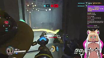 Lewdneko gets spanked while playing Overwatch!