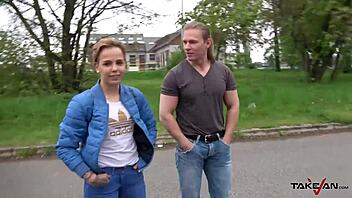 Petite Czech Cutie Enjoys Wild Fanny Fuck in Van