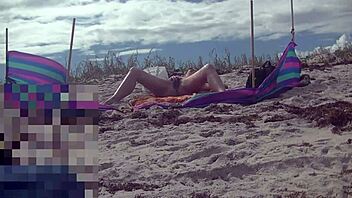 caribbean nude beach voyeur catches milf giving old man handjob