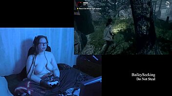 Naked Alan Wake Playthrough Part 5 with Big Tits Focus