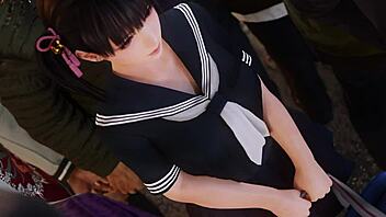 Koharu Gets Bent Over In Train!