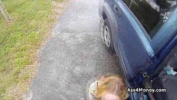 Perky Blonde Amateur Earns Cash with POV Blowjob