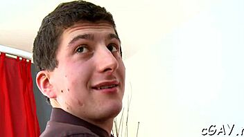 Gay amateur sex with wild blowjob and banging scene