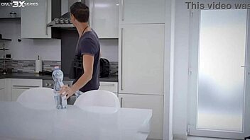 Latina maid and redhead engage in unplanned lesbian threesome