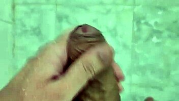 Young Twink Jerks Off In Shower Until Cumming Hard.