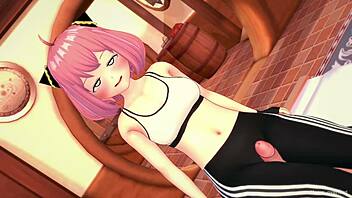Anya wants to ride a big cock after gym in adult hentai.3d cartoon,anime,cartoon,cute,hentai,parody