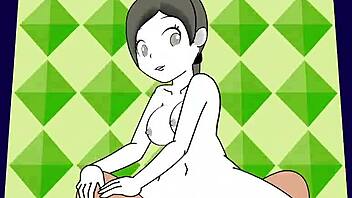 checking out the ppppu lineup in this anime hentai scene