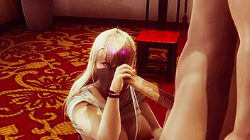 3D animated hentai with an 18-year-old gyaru in her natural environment