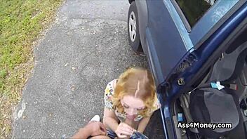 Perky Blonde Amateur Earns Cash with POV Blowjob