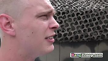 superior officer instructs soldiers in military office activity