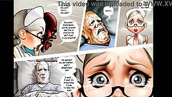 Night nurse in cartoon comics.