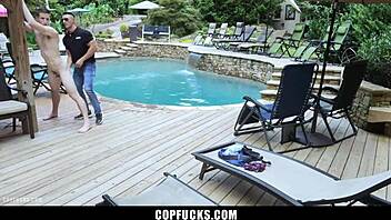 Skinny Perp Gets Ass Full of Officer's Load!