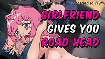 Anime Girl Sucks Cock in Roleplay While Driving with ASMR Sounds