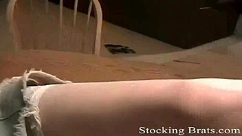 She intensely licks my silky thighs