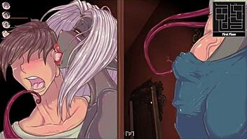 Rough monster creampie in hentai mansion with huge cock