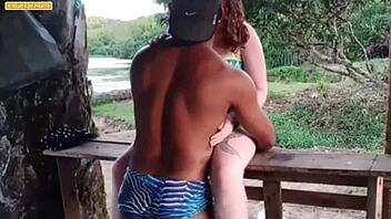 Trio fucks by river!