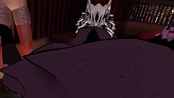 vrchat luna experiences a group interaction in anime hentai style