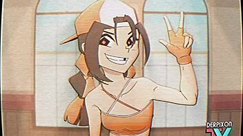 Eri-chanin sugestivní domácí trénink s velkým ptákem