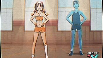 Eri-chan's suggestive home workout with big cock